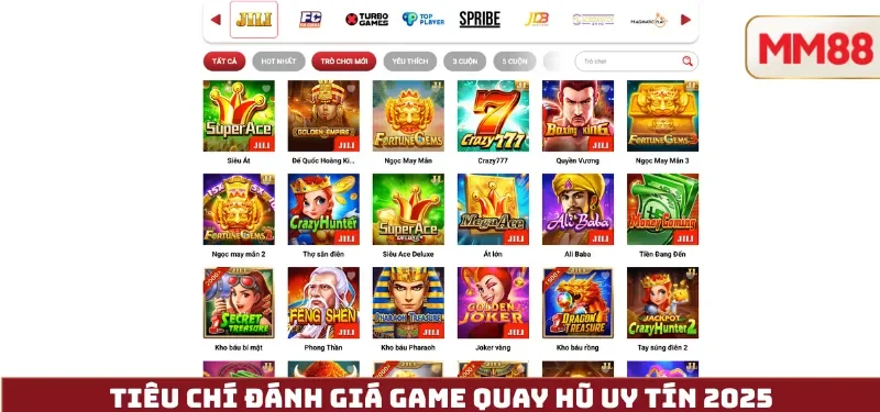 Top 5 Game Quay Hũ Uy Tín 2025 – Slot RTP Cao, Đồ Họa Đẹp, Trả Thưởng Minh Bạch 2 Tiêu Chí đánh giá Game Quay Hũ Uy Tín 2025
